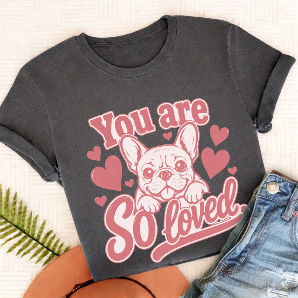 French Bulldog Always Loved Unisex Tshirt Pepper