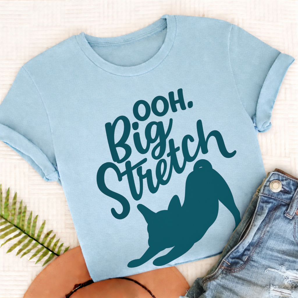 French Bulldog Big Stretch Unisex TShirt Chambray