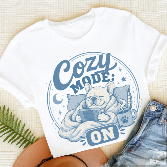 French Bulldog Cozy Videogame Unisex TShirt White
