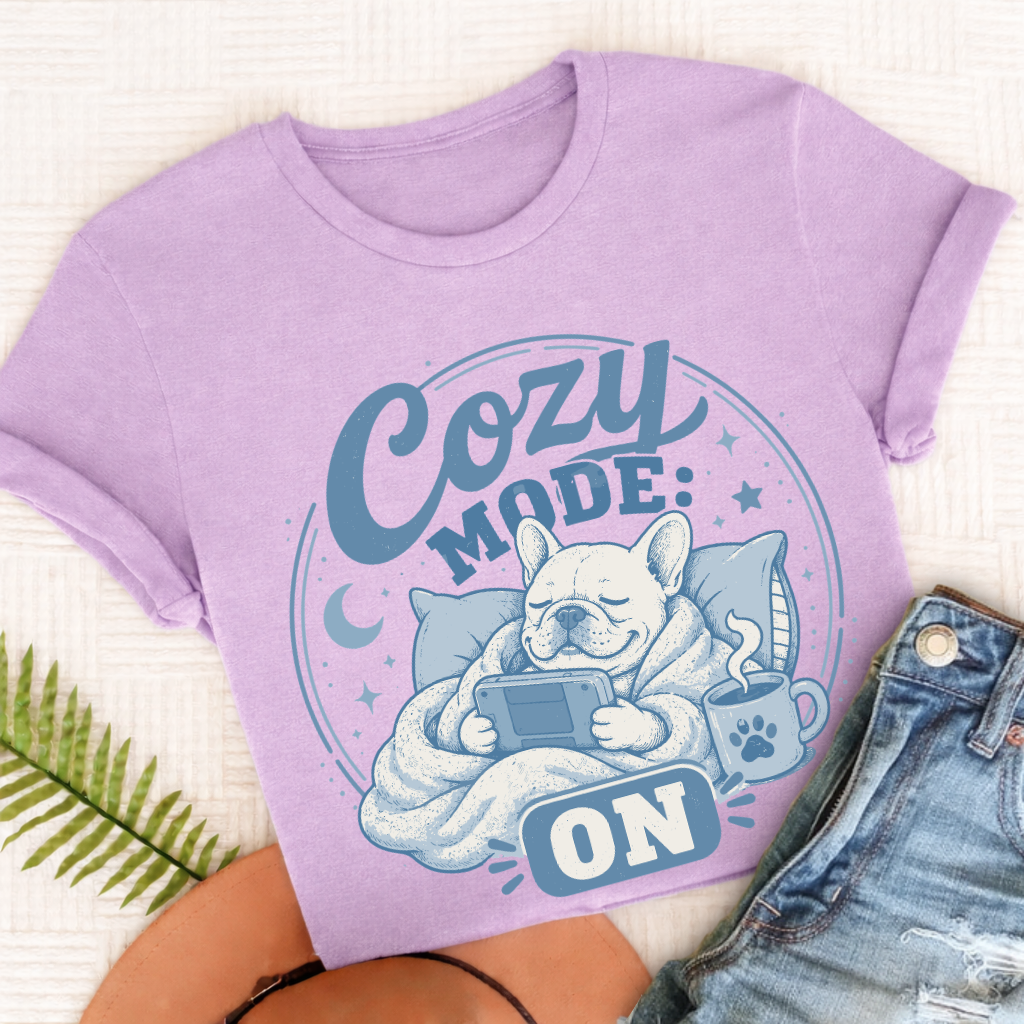 French Bulldog Cozy Videogame Unisex TShirt Orchid