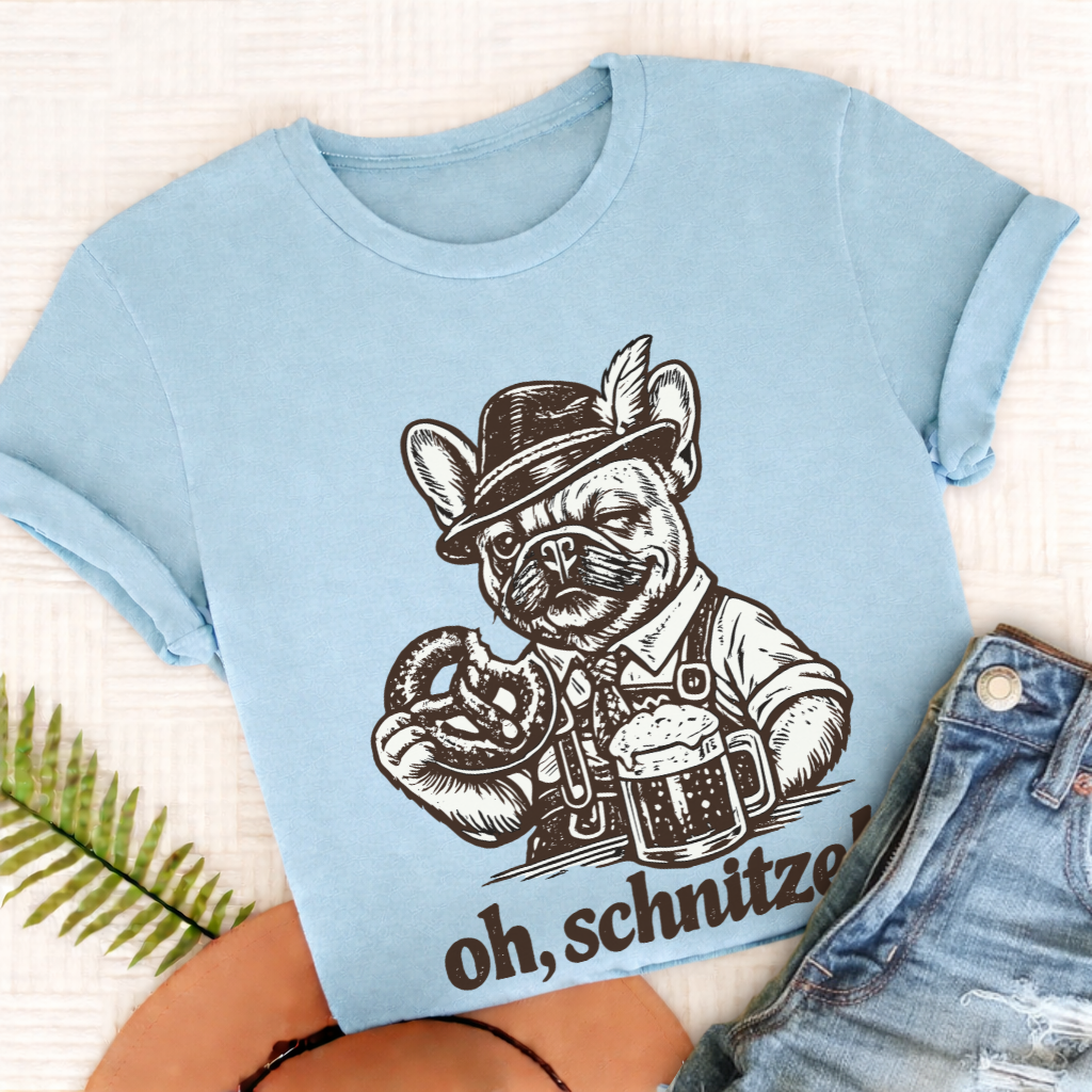 French Bulldog Germany Schnitzel Unisex TShirt Chambray