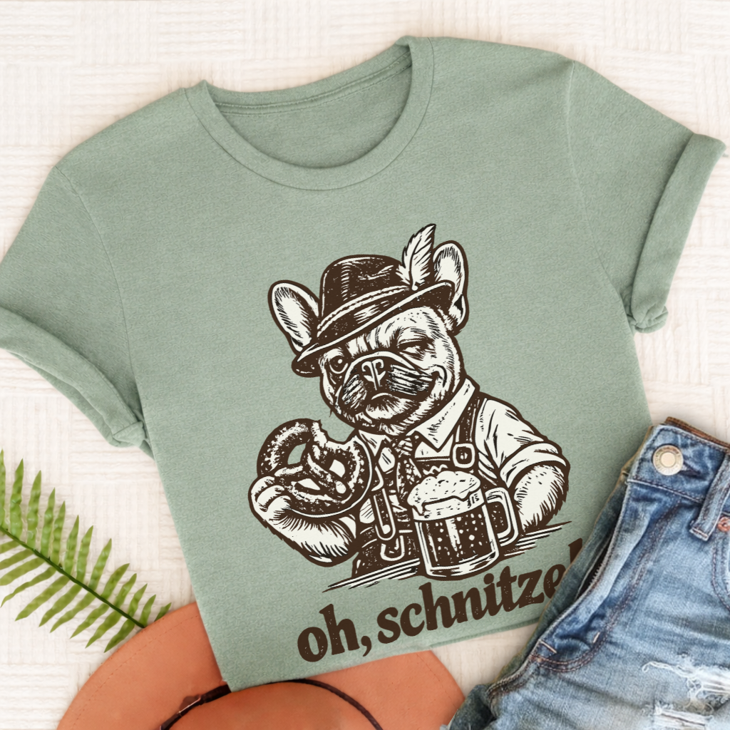 French Bulldog Germany Schnitzel Unisex TShirt Bay