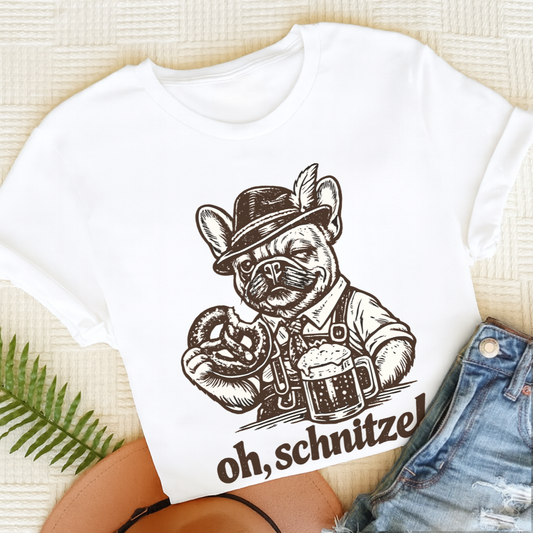 French Bulldog Germany Schnitzel Unisex TShirt White