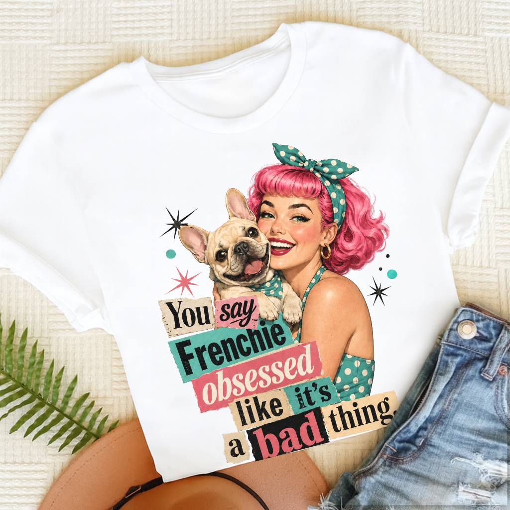 Custom French Bulldog Snarky Unisex TShirt White