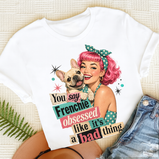 Custom French Bulldog Snarky Unisex TShirt White