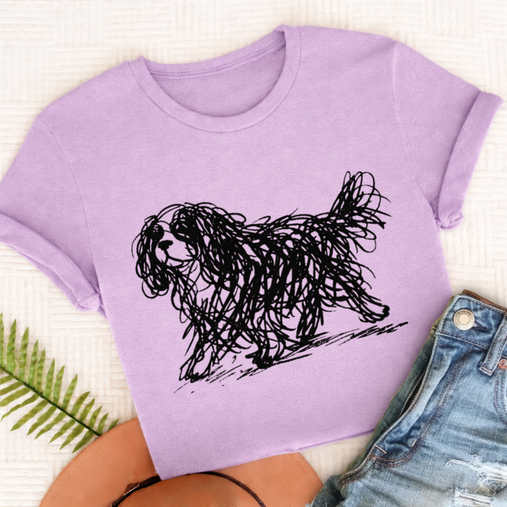 Cavalier Artist Line Art Unisex Unisex TShirt Orchid