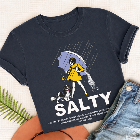 Custom Cavalier Salty Sarcastic Unisex TShirt True Navy