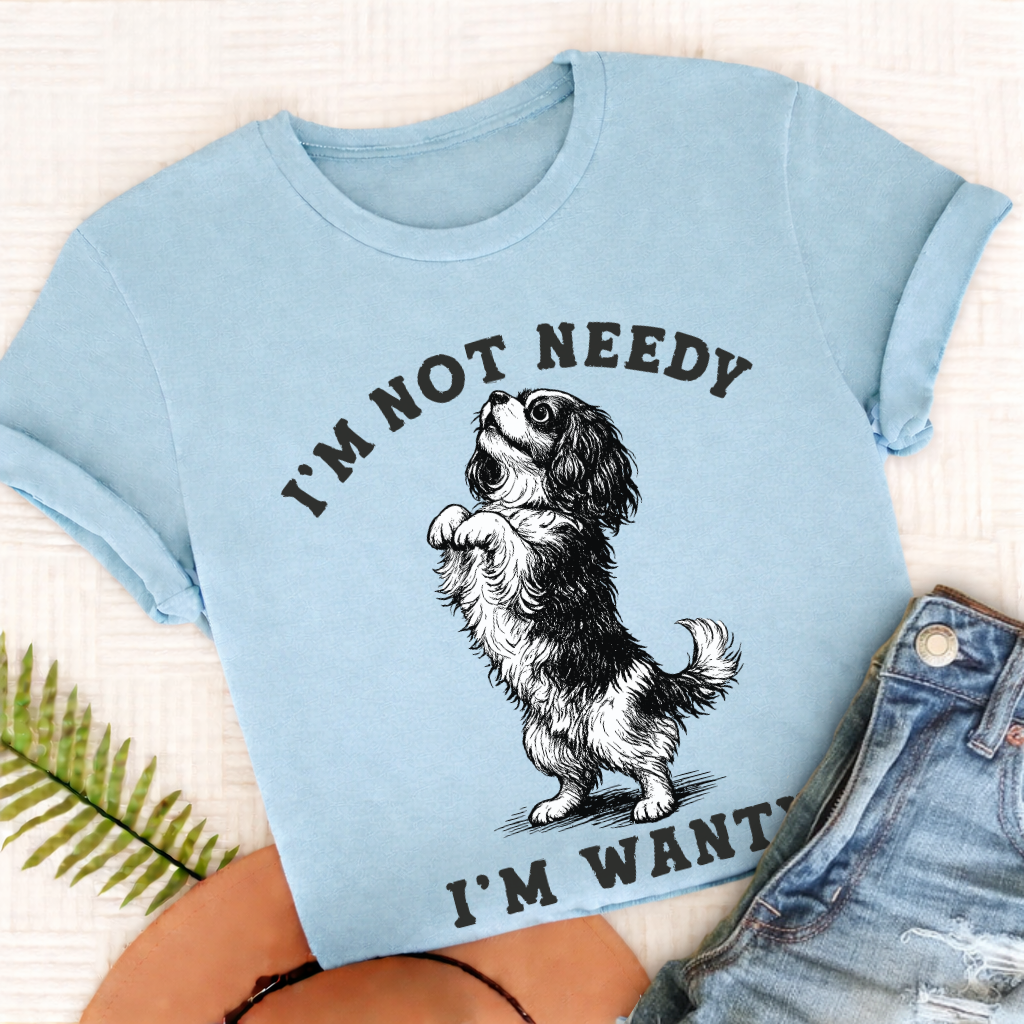 Cavalier King Charles Wanty Unisex TShirt Chambray