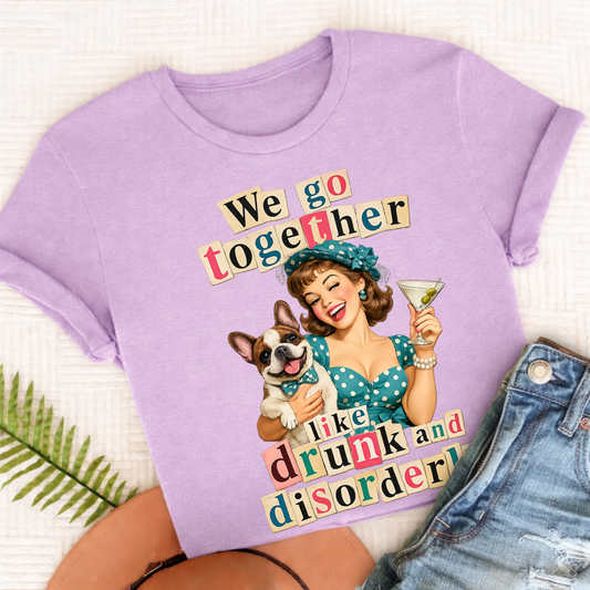 Custom French Drunk Disorderly Unisex TShirt Orchid