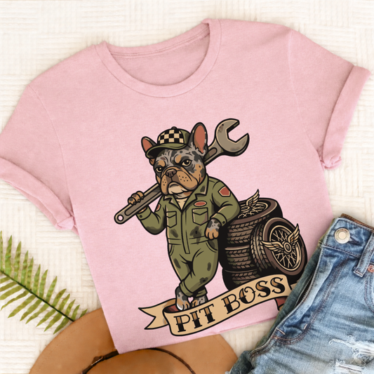 Custom French Pit Boss Car Racing Unisex Tshirt Blossom