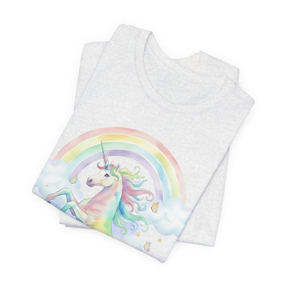 Black Tan Cavalier Watercolor Unicorn Tshirt