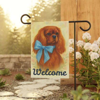 Ruby Cavalier Blue Coquette Garden Flag