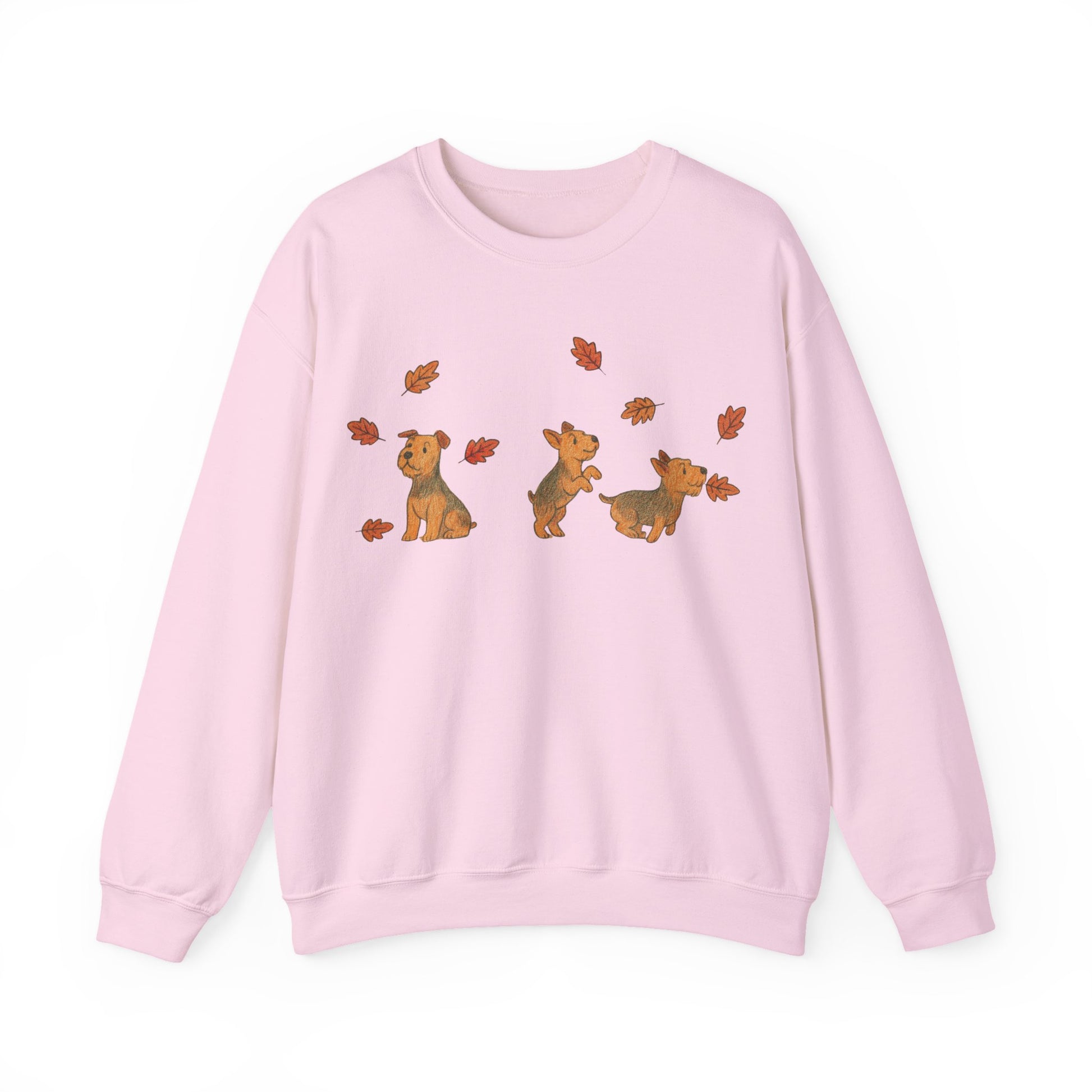 Airedale Terrier Chasing Leaves Sweatshirt