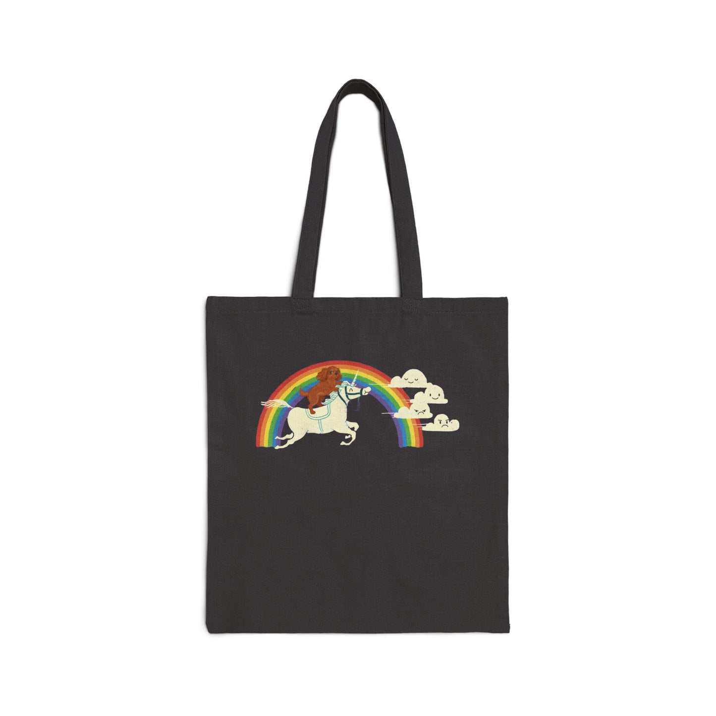Rainbow Unicorn Ruby Cavalier Tote Bag