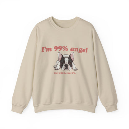 Piebald Frenchie Angel 99% Sweatshirt