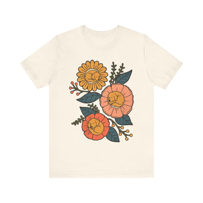 Golden Retriever Sleeping Flowers TShirt