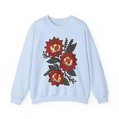 Blenheim Cavalier Christmas Flower Sweatshirt