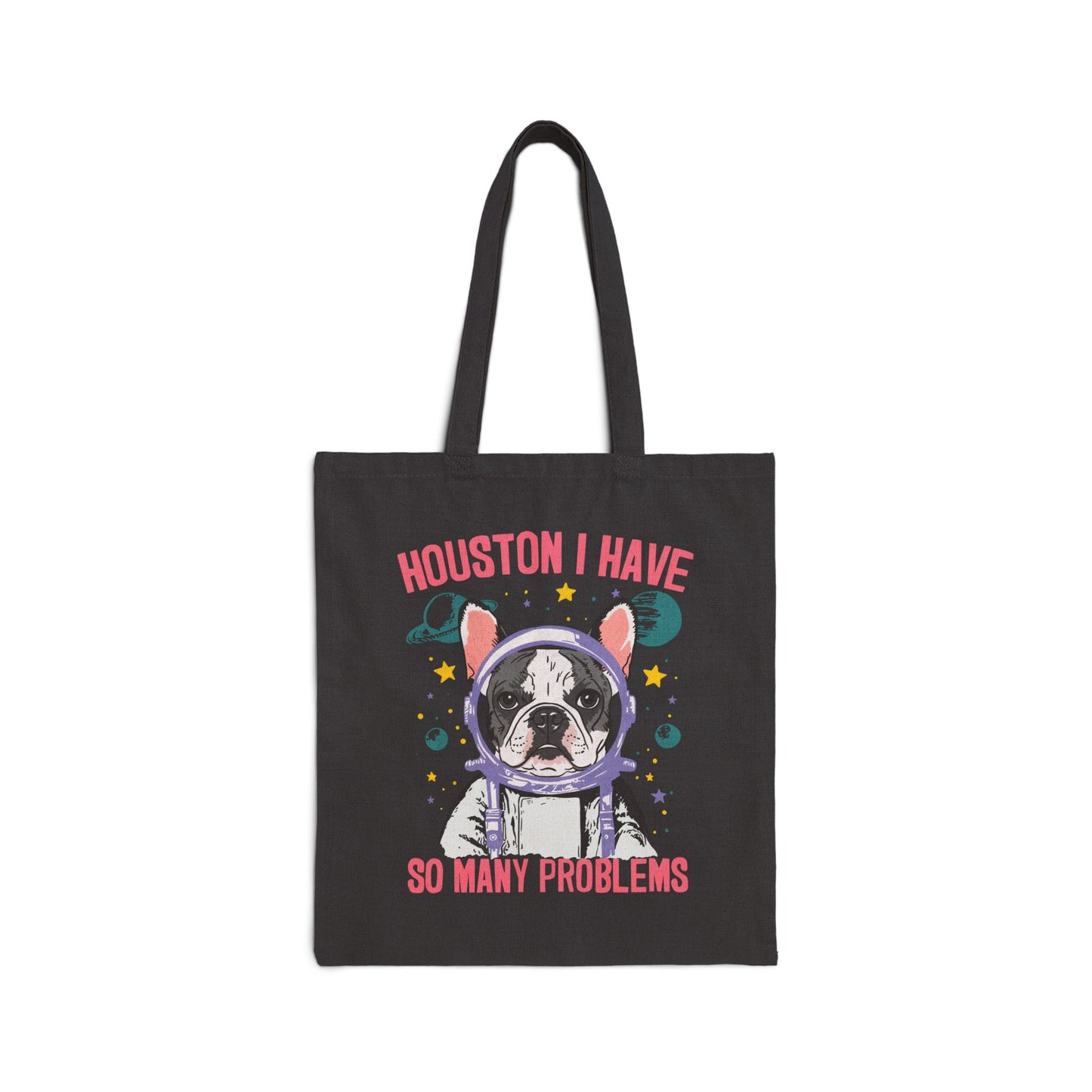 Piebald Frenchie Houston Space Tote Bag