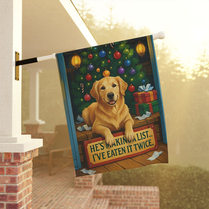 Golden Retriever Christmas Garden Flag