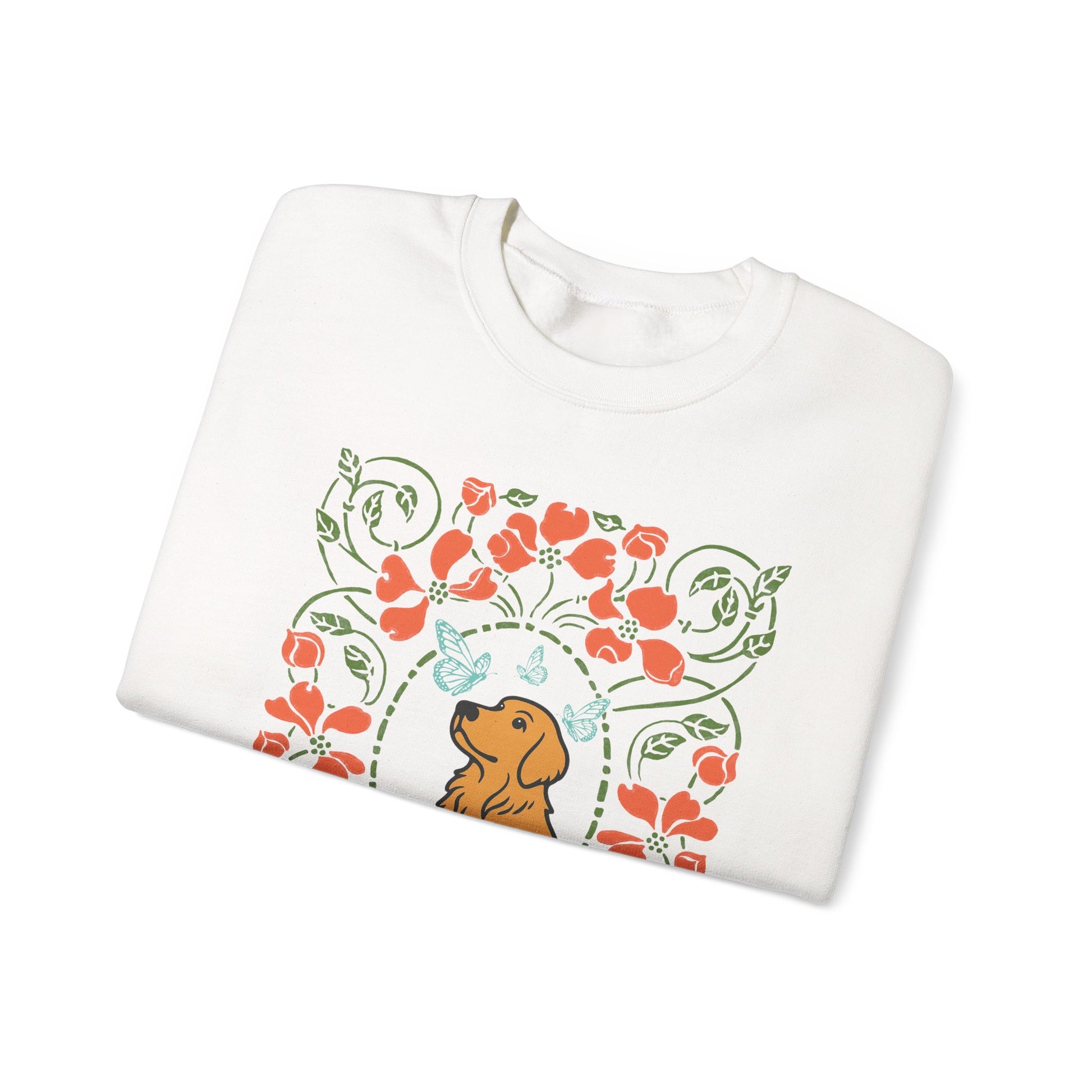 Golden Retriever Butterfly Frame Sweatshirt