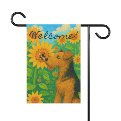 Airedale Terrier Sunflower Garden Flag
