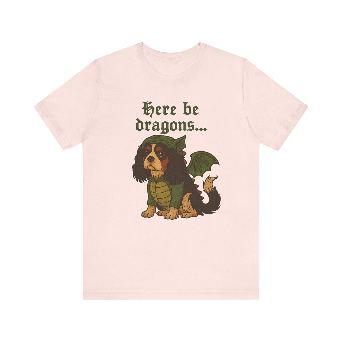 Tricolor Cavalier Here Be Dragons TShirt