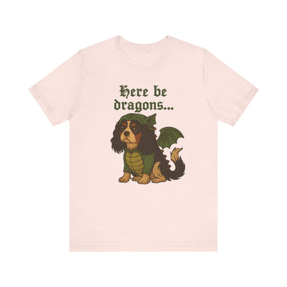 Tricolor Cavalier Here Be Dragons TShirt