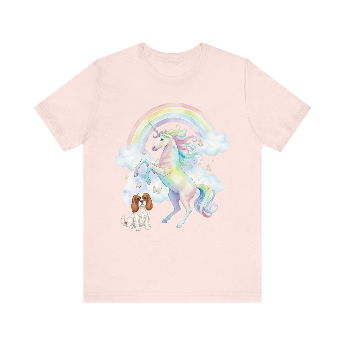 Blenheim Cavalier Watercolor Unicorn Tshirt
