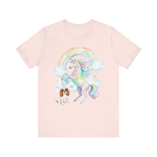 Blenheim Cavalier Watercolor Unicorn Tshirt