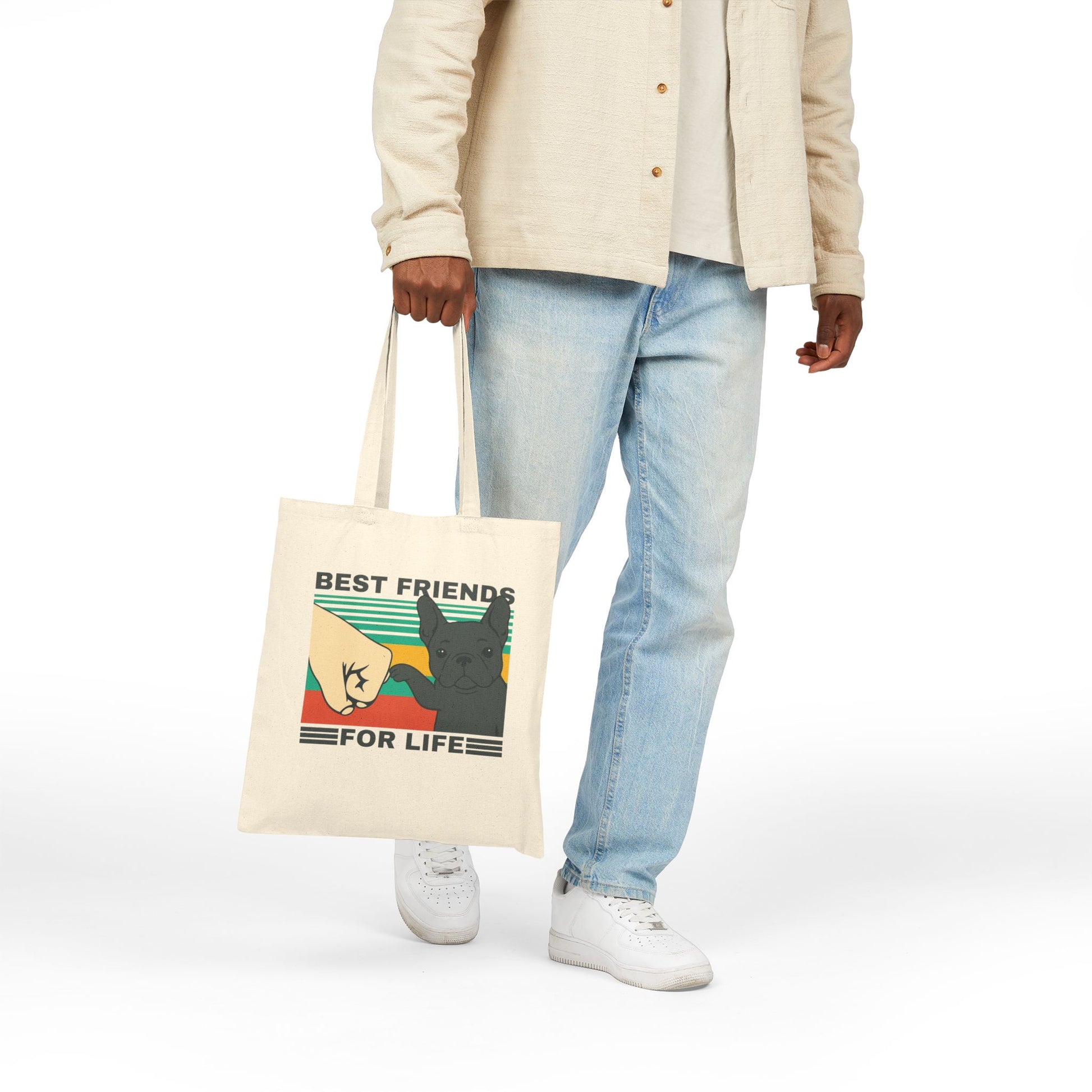 Black Frenchie Besties Tote Bag