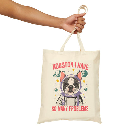Piebald Frenchie Houston Space Tote Bag