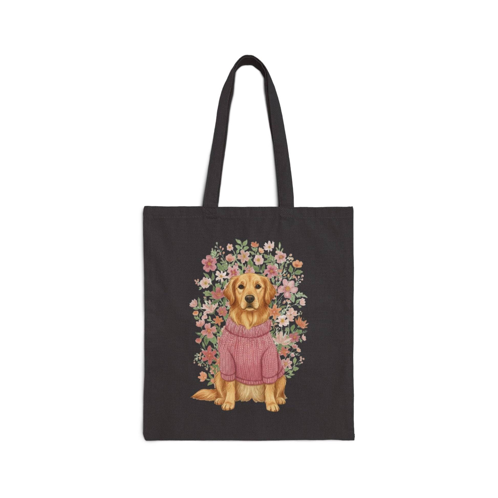 Golden Retriever Bouquet Tote Bag