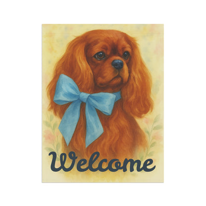 Ruby Cavalier Blue Coquette Garden Flag