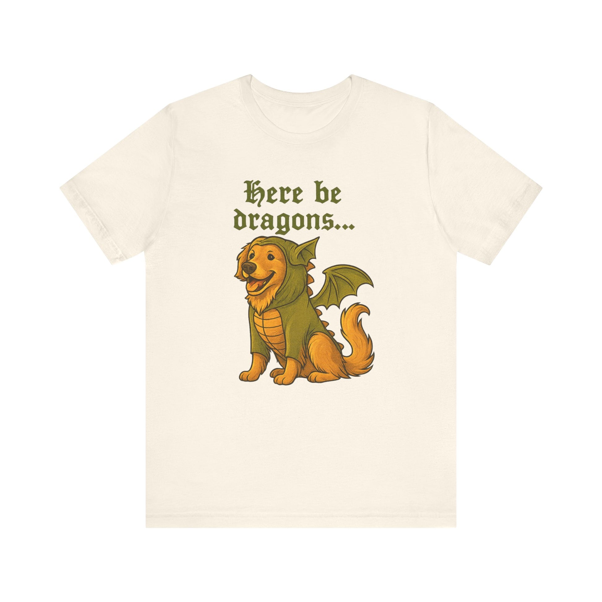 Golden Retriever Here Be Dragons TShirt
