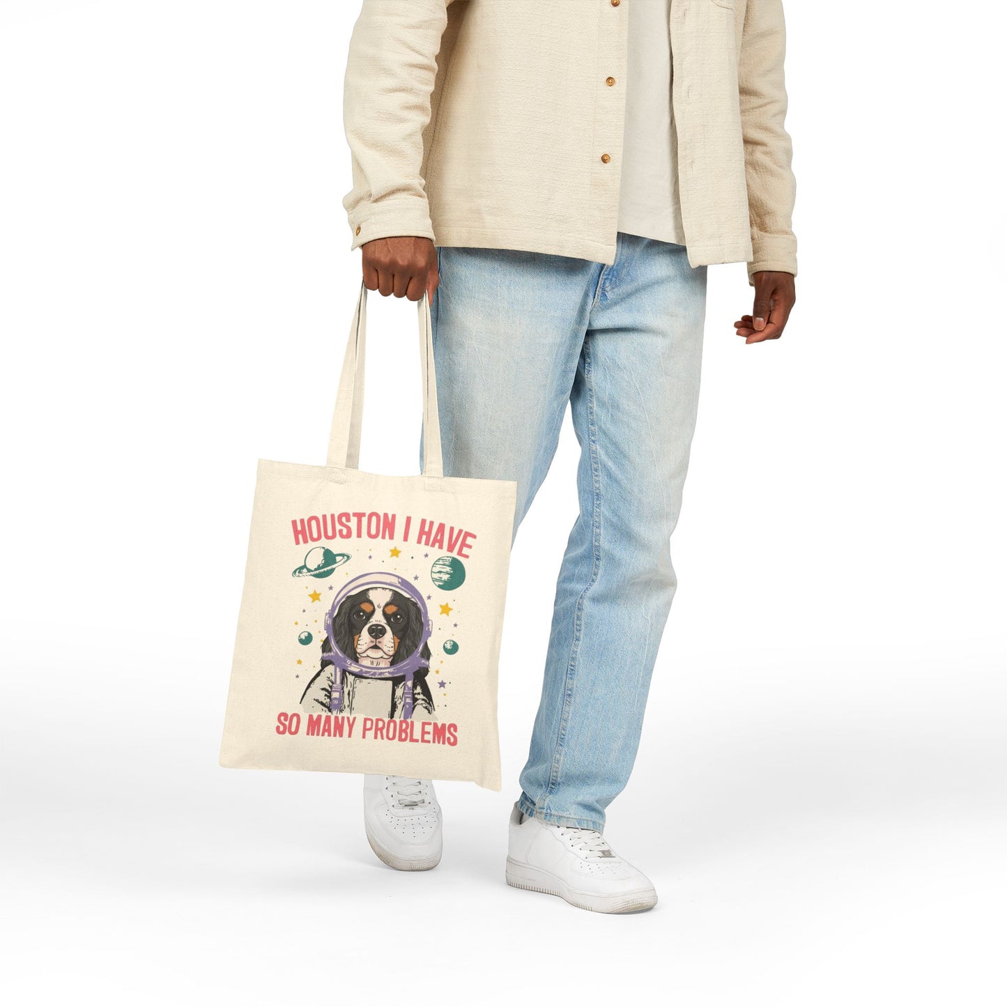 Tricolor Cavalier Houston Space Tote Bag