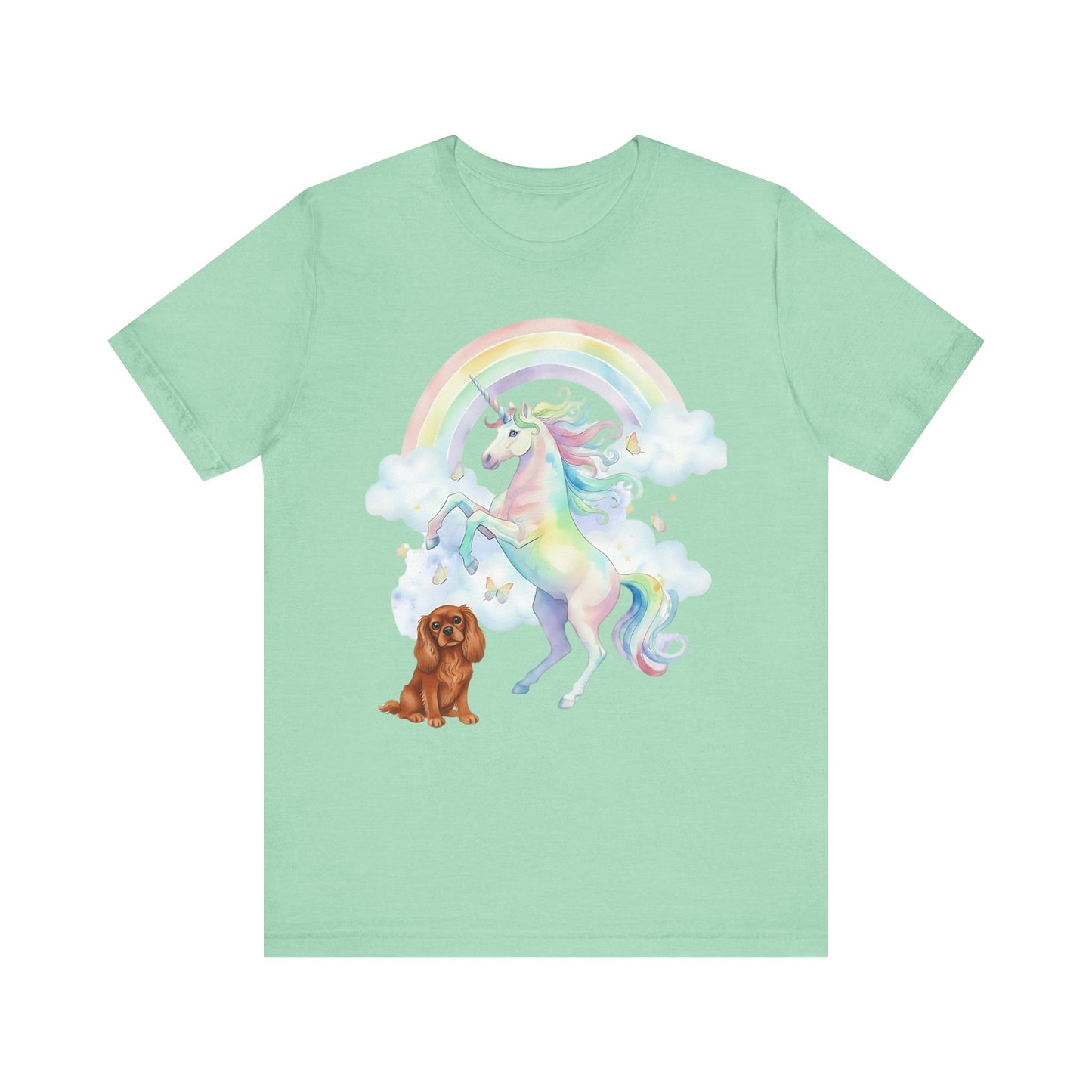 Ruby Cavalier Watercolor Unicorn Tshirt