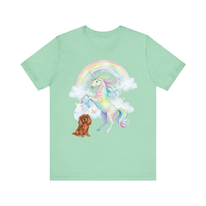 Ruby Cavalier Watercolor Unicorn Tshirt