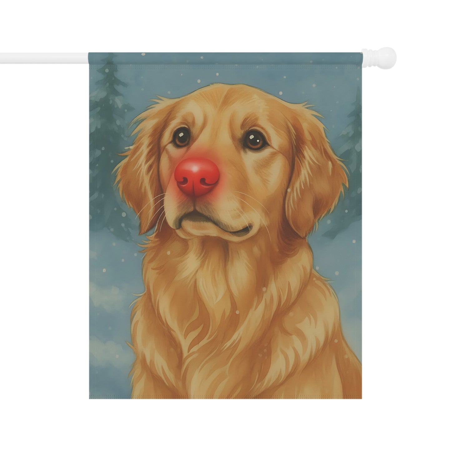 Golden Retriever Reindeer Garden Flag
