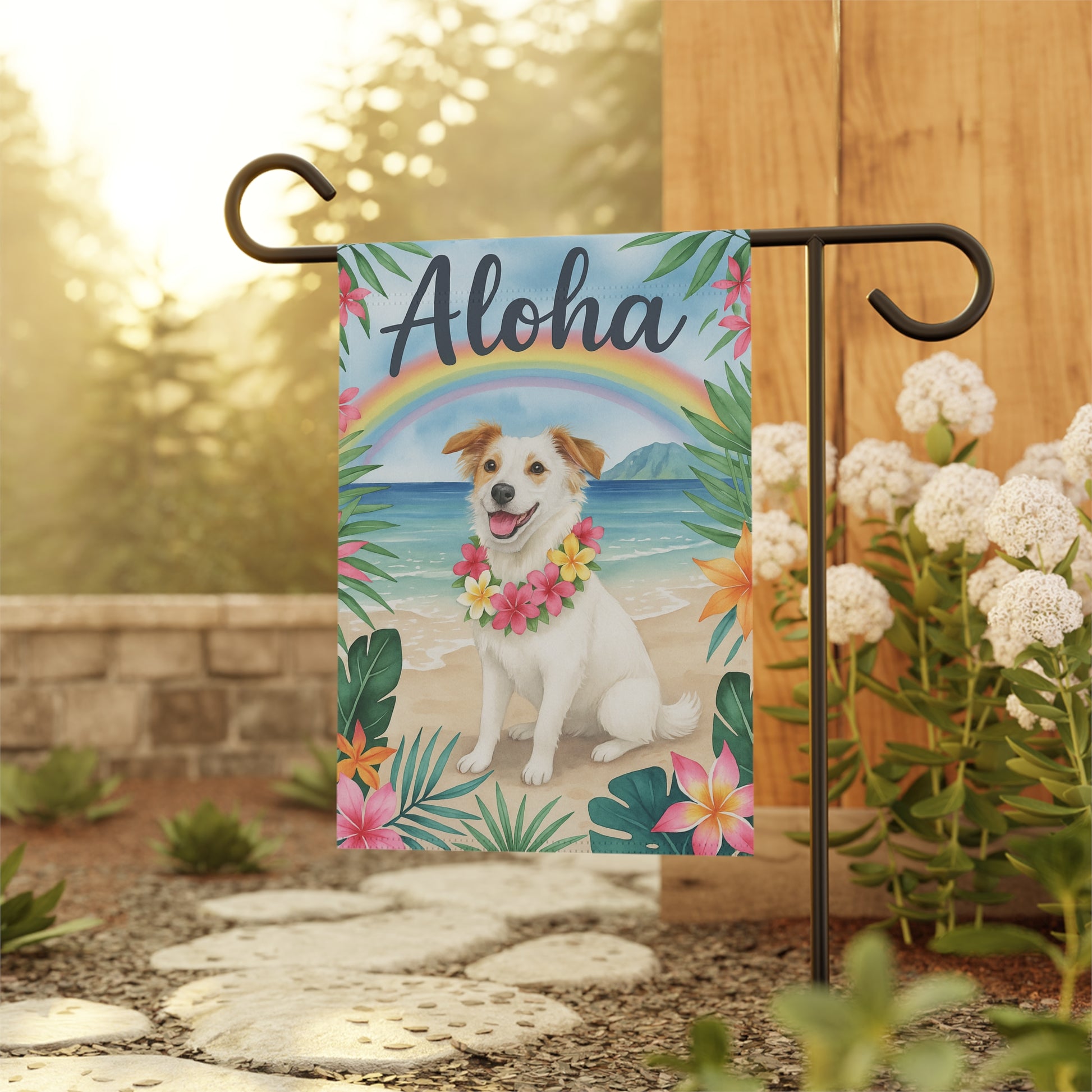 Custom Mutt Hawaii Garden Flag