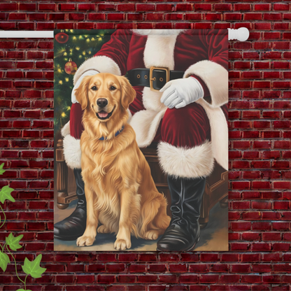 Golden Retriever Christmas Garden Flag 24.5'' × 32''