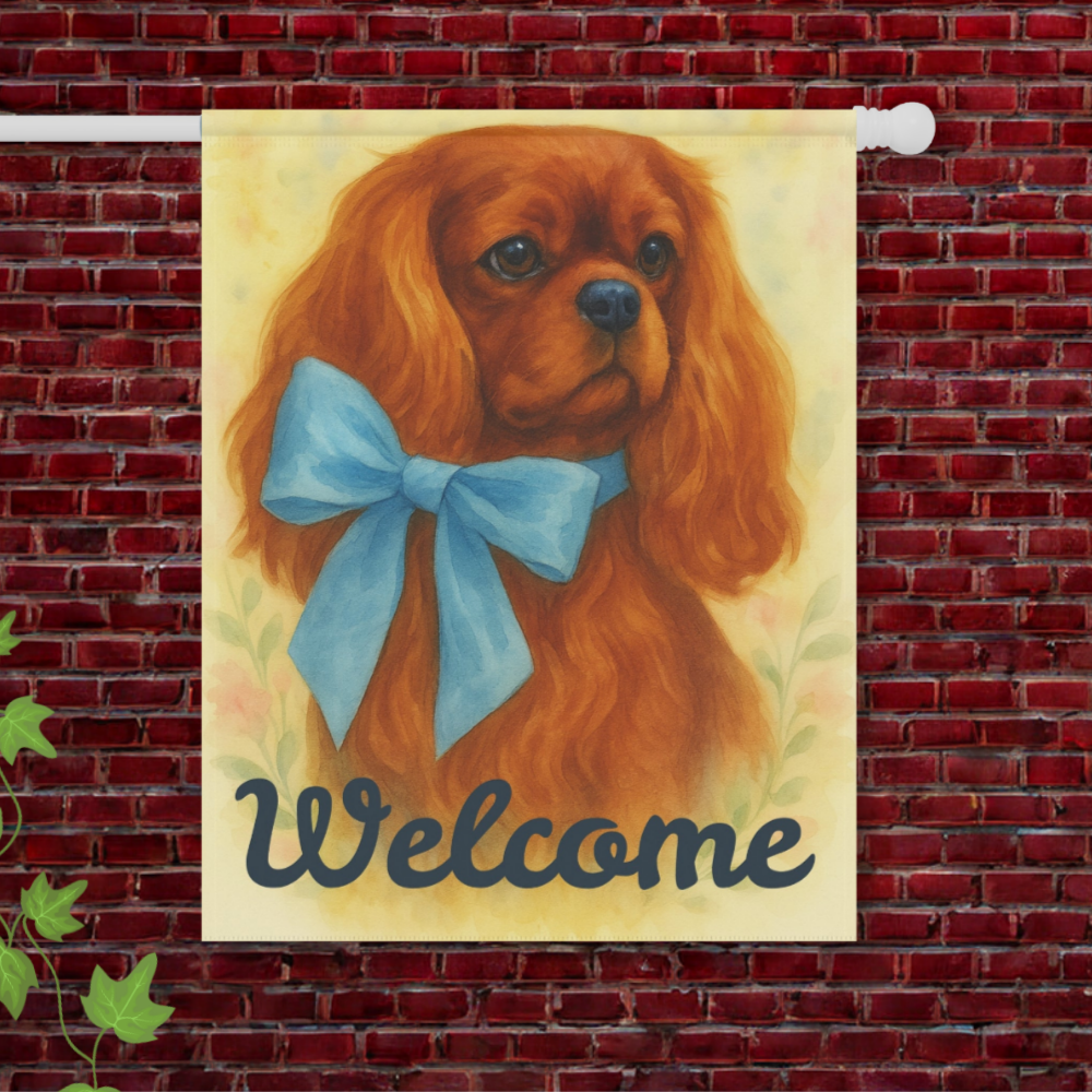 Ruby Cavalier Blue Coquette Garden Flag