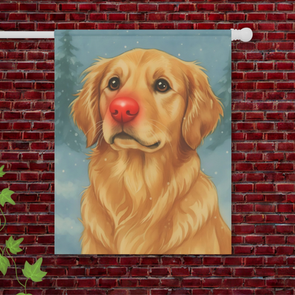 Golden Retriever Reindeer Garden Flag 24.5'' × 32''