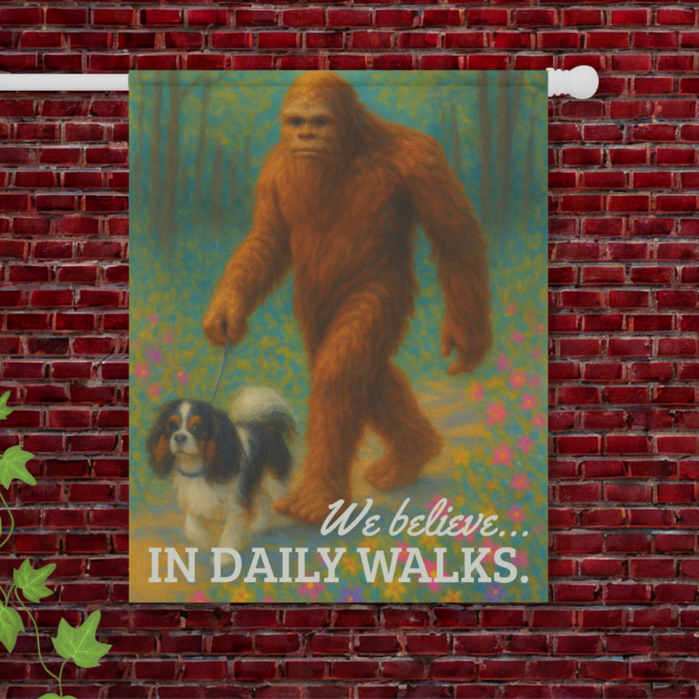 Tricolor Cavalier Bigfoot Garden Flag