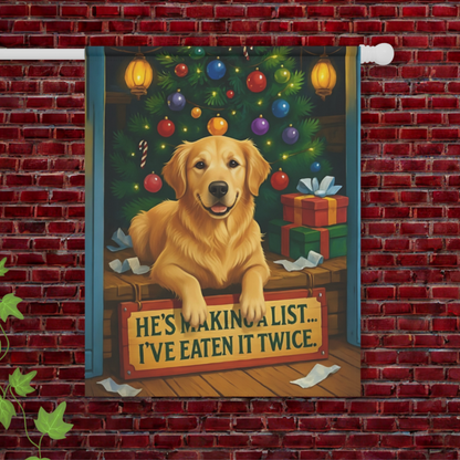 Golden Retriever Christmas Garden Flag 24.5'' × 32''