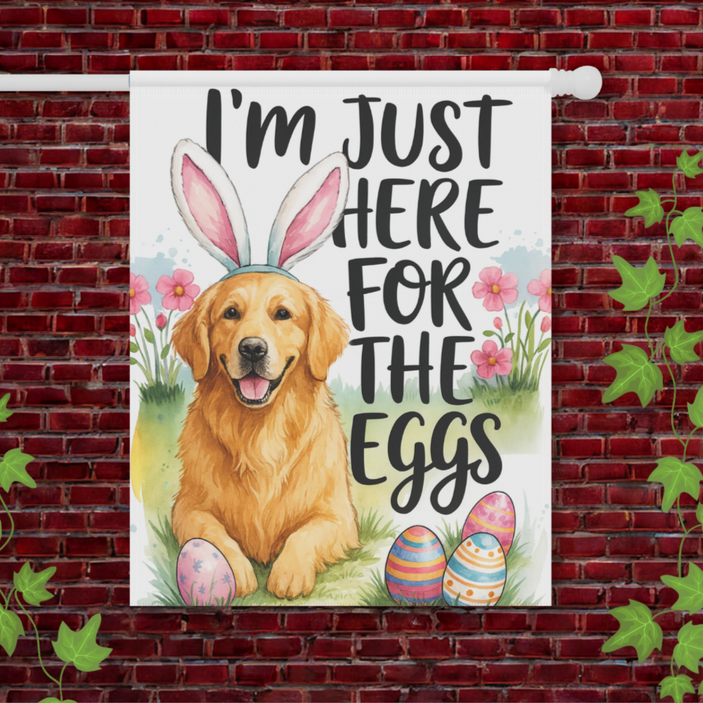 Golden Retriever Funny Easter Garden Flag