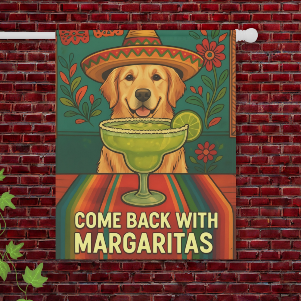 Golden Retriever Cinco de Mayo Garden Flag 24.5'' × 32''