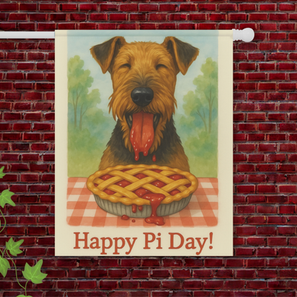 Airedale Terrier Pi Day Garden Flag 24.5'' × 32''