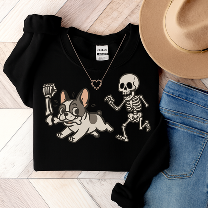 Piebald French Bulldog Grave Robber Sweatshirt