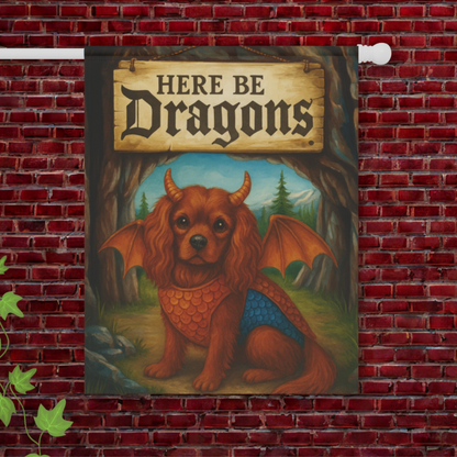 Ruby Cavalier Dragon Garden Flag