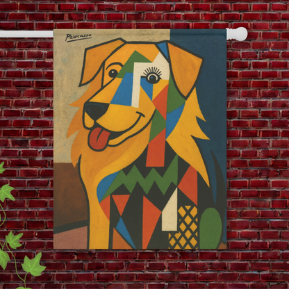 Golden Retriever Picasso Garden Flag 24.5'' × 32''